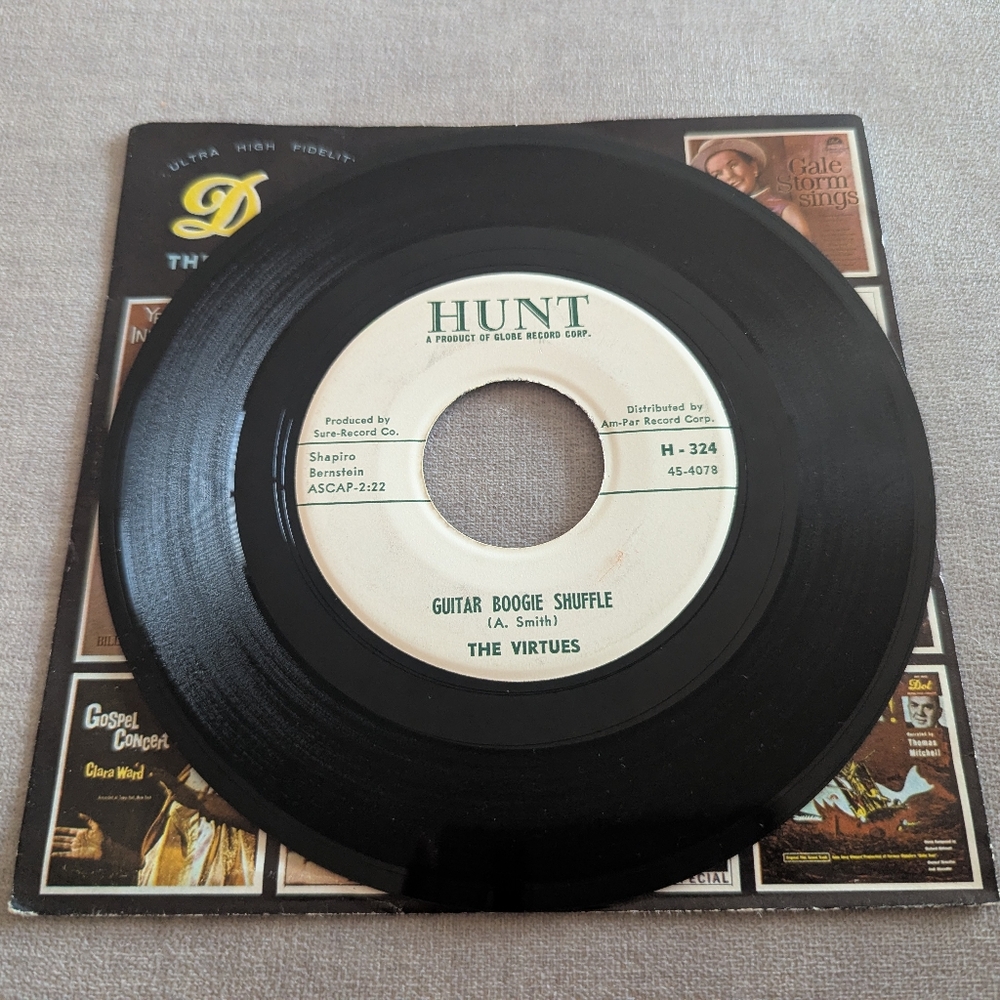 The Virtues Guitar Boogie Shuffle/Guitar In Orbit 45 7" Vinyl Record